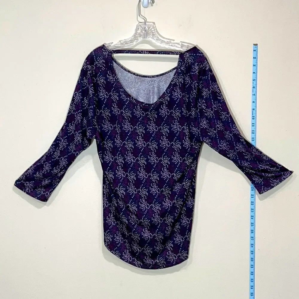 Purple 3/4 Sleeve Top By The Loft. Size XL